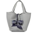 Hermès Bleu Pale Clemence Picotin Lock 22 Palladium Hardware